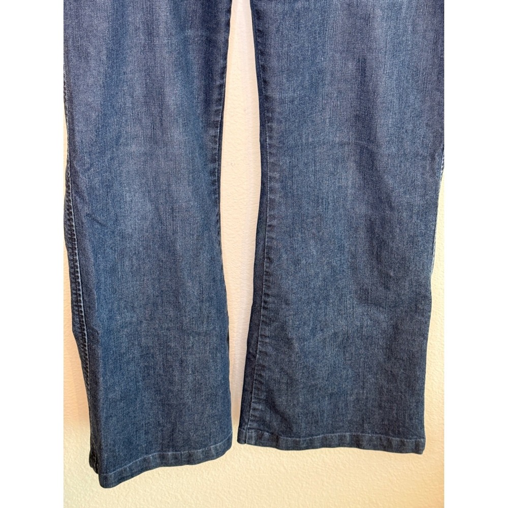 Gap brand Denim Wide Leg Blue cotton blend Casual Women's trousers size 6 reg - Picture 3 of 13